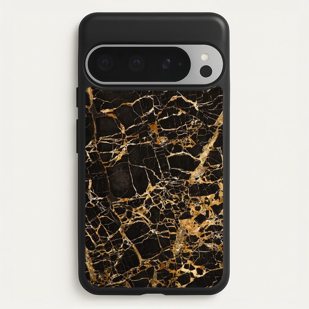 Black & Gold Marble Pattern Phone Case