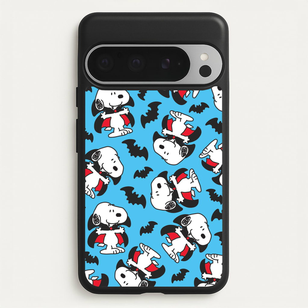 Cartoon Beagle Vampire And Bats Pattern Phone Case