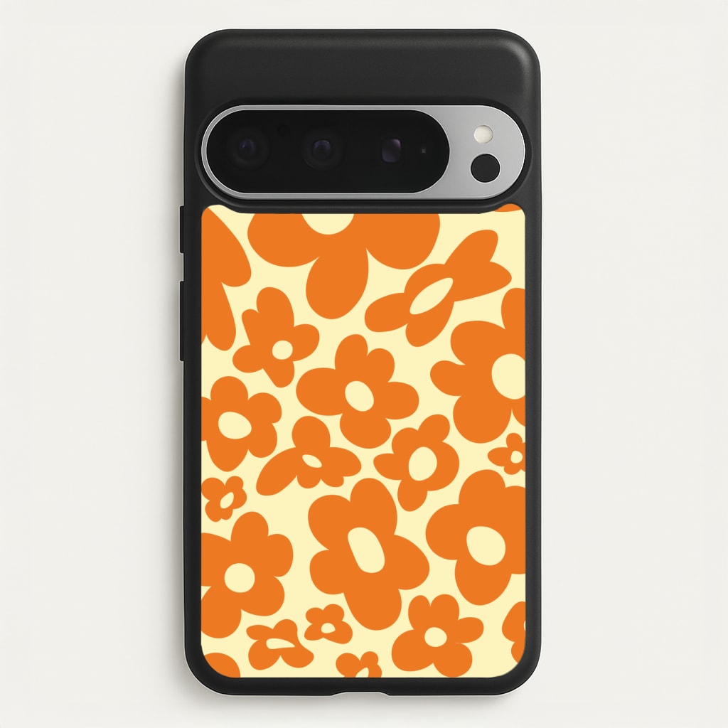 Orange Flowers - Trippy Patterns Phone Case