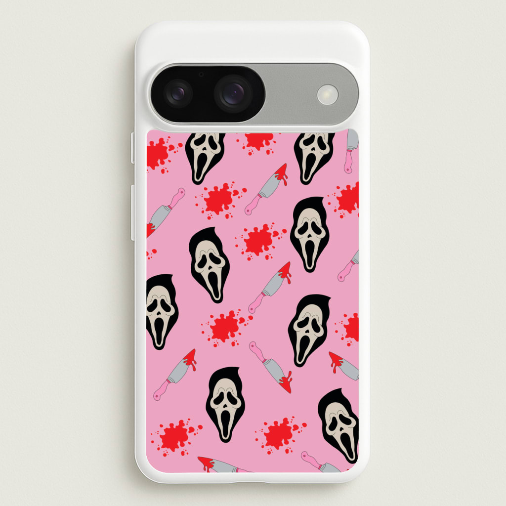 Pink Ghostface Pattern - Scream Phone Case