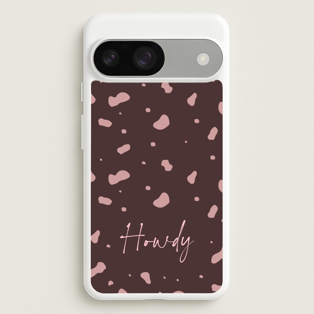 Cow Print Howdy Phone Case
