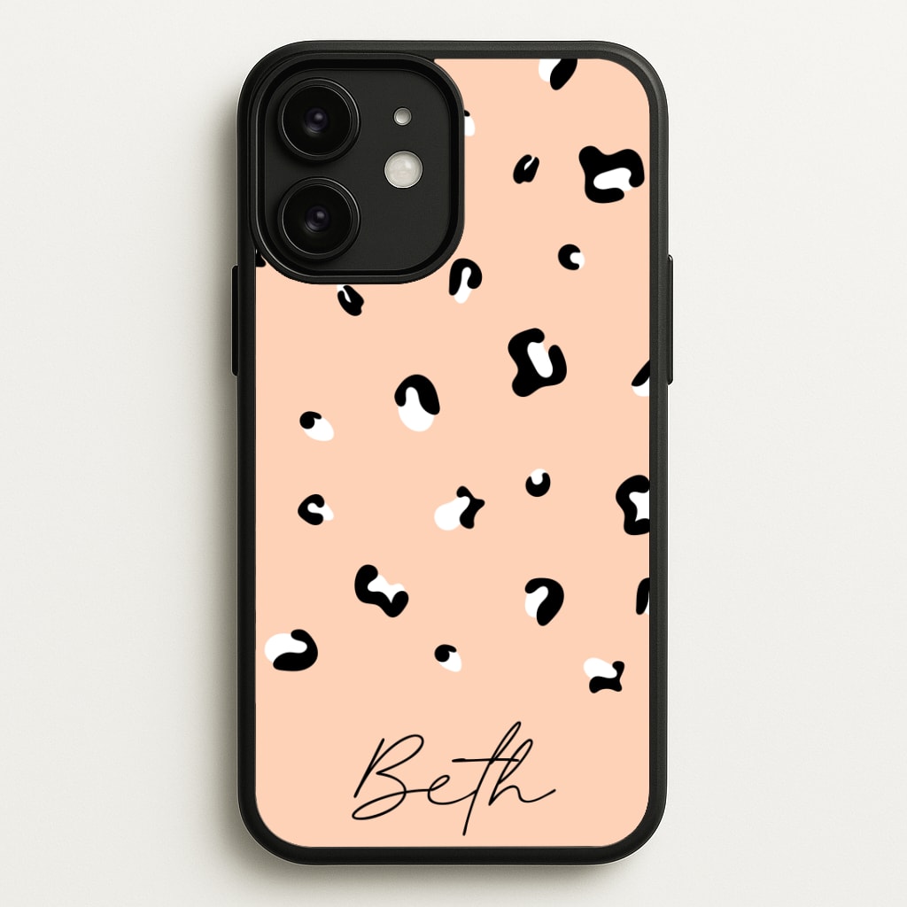 Personalised Name Cheetah Print Phone Case