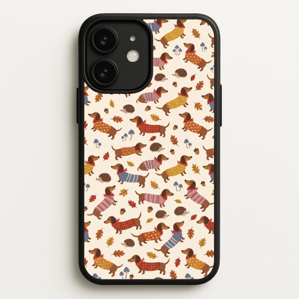 Autumn Sweater Dachshunds Phone Case