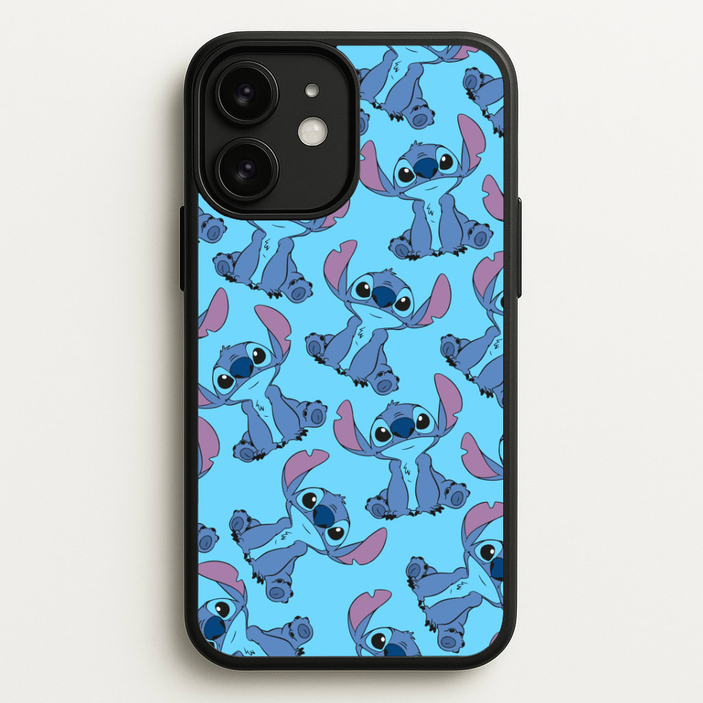 Cute Alien Blue Pattern Phone Case