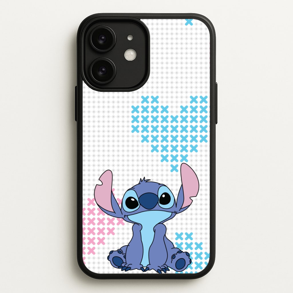 Blue Alien Hearts Phone Case