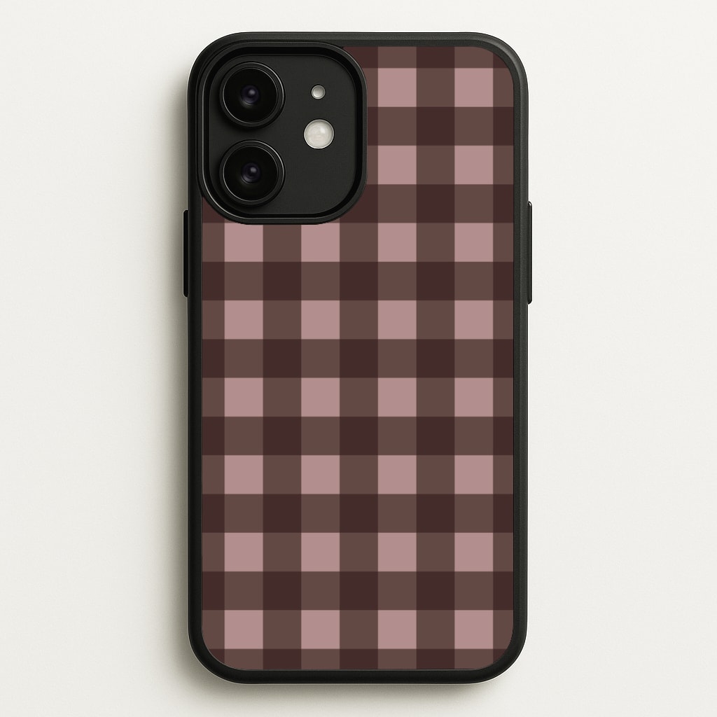 Chocolate Gingham Phone Case