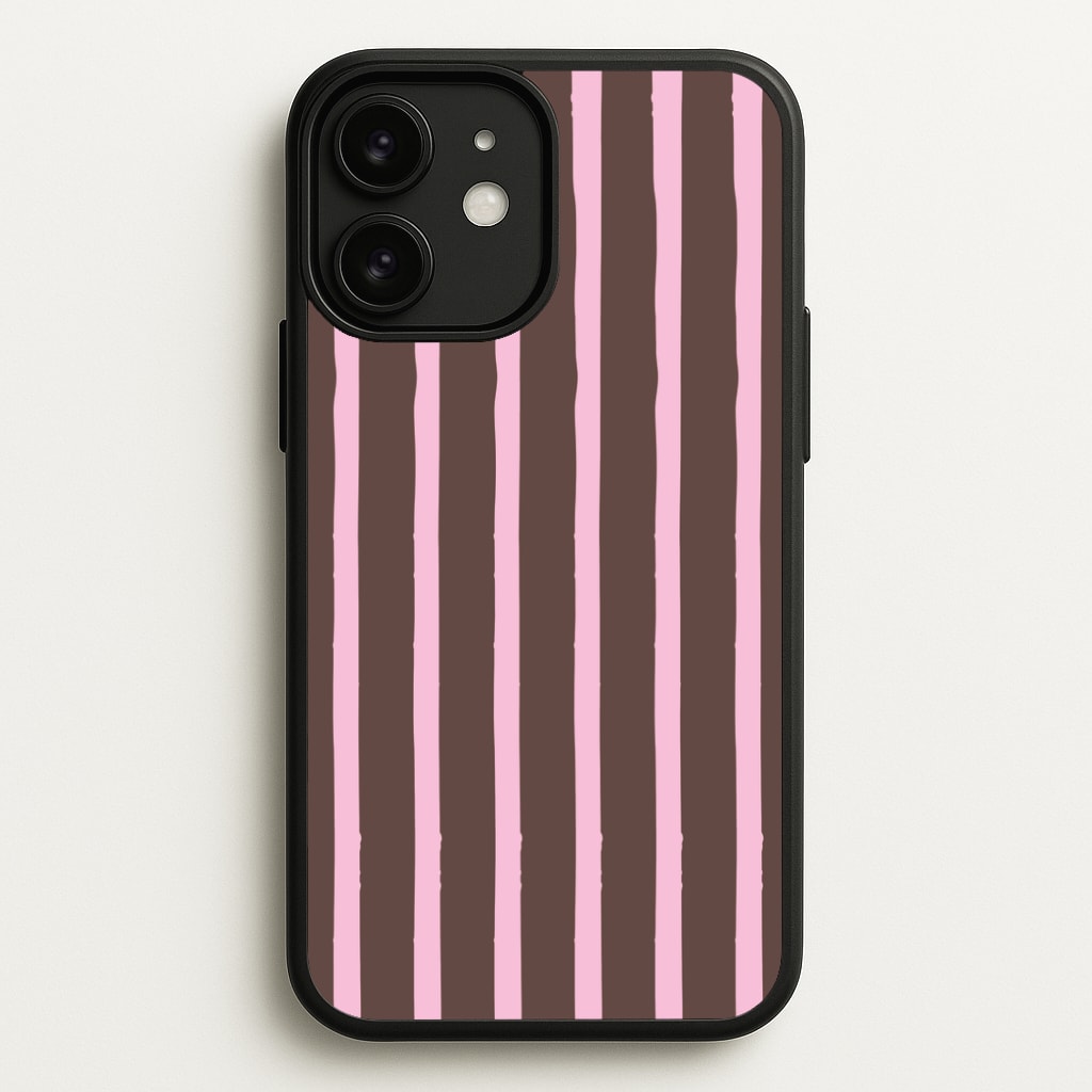 Chocolate & Strawberry Stripes Phone Case