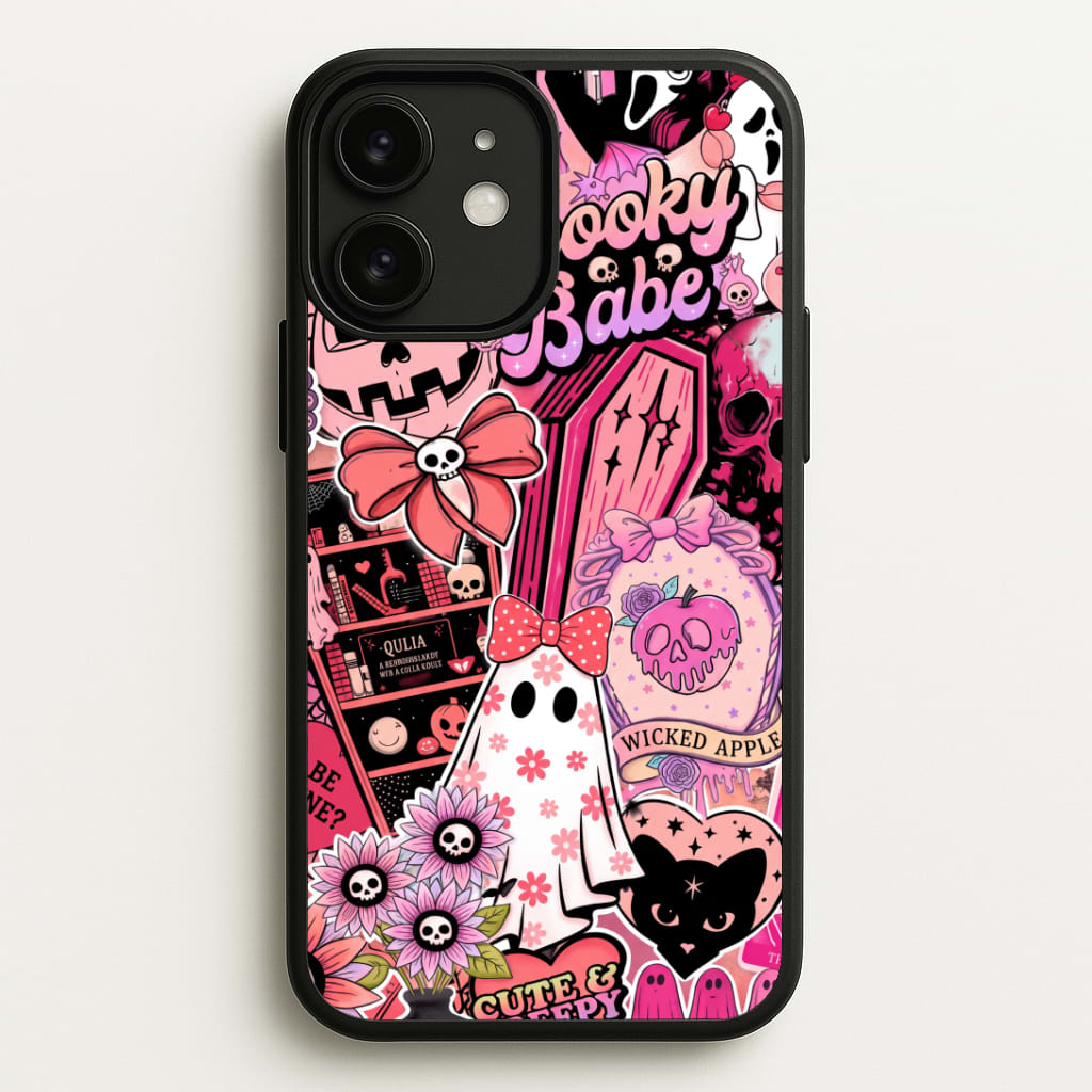Spooky Babe Sticker Collage Phone Case