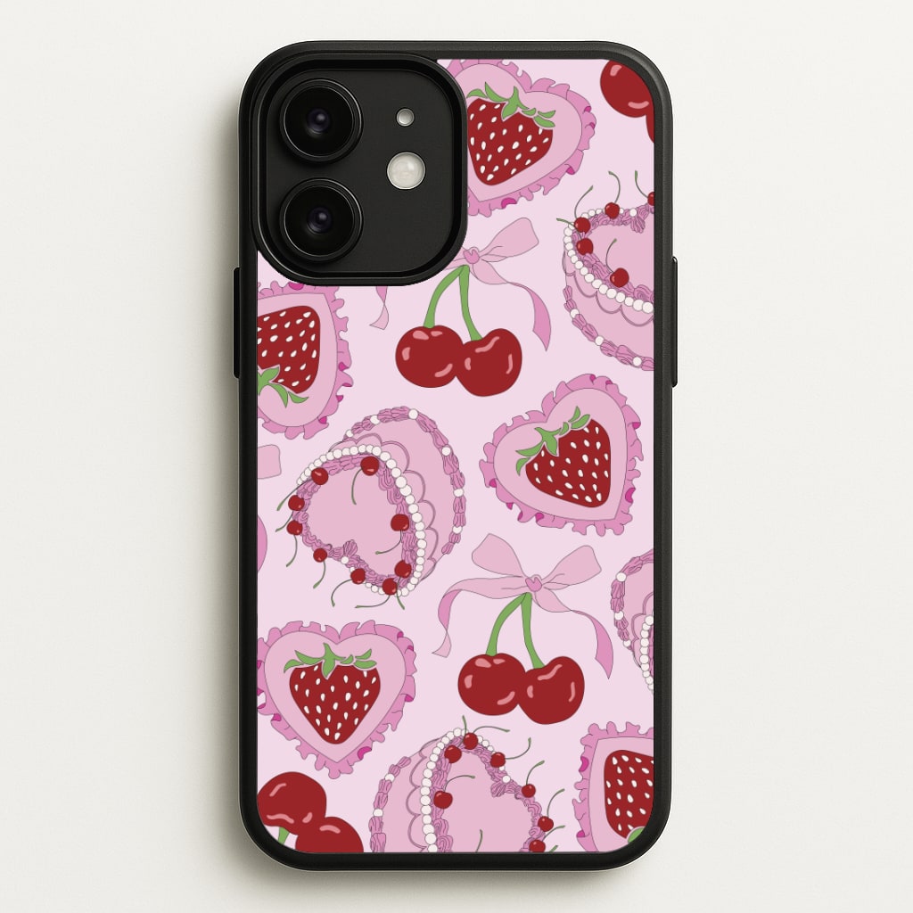Cherries, Strawberries And Cake - Valentine's Day Phone Case