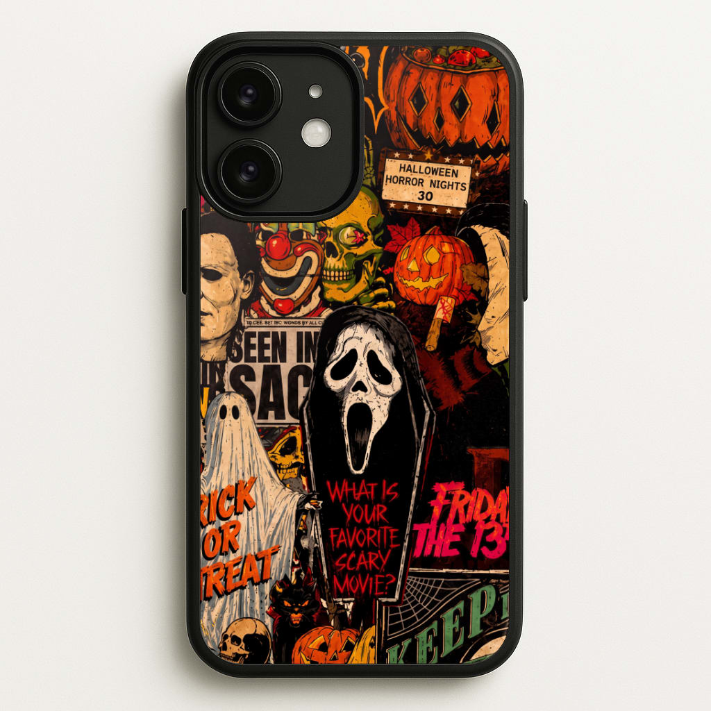 Horror Movie Sticker Collage Phone Case
