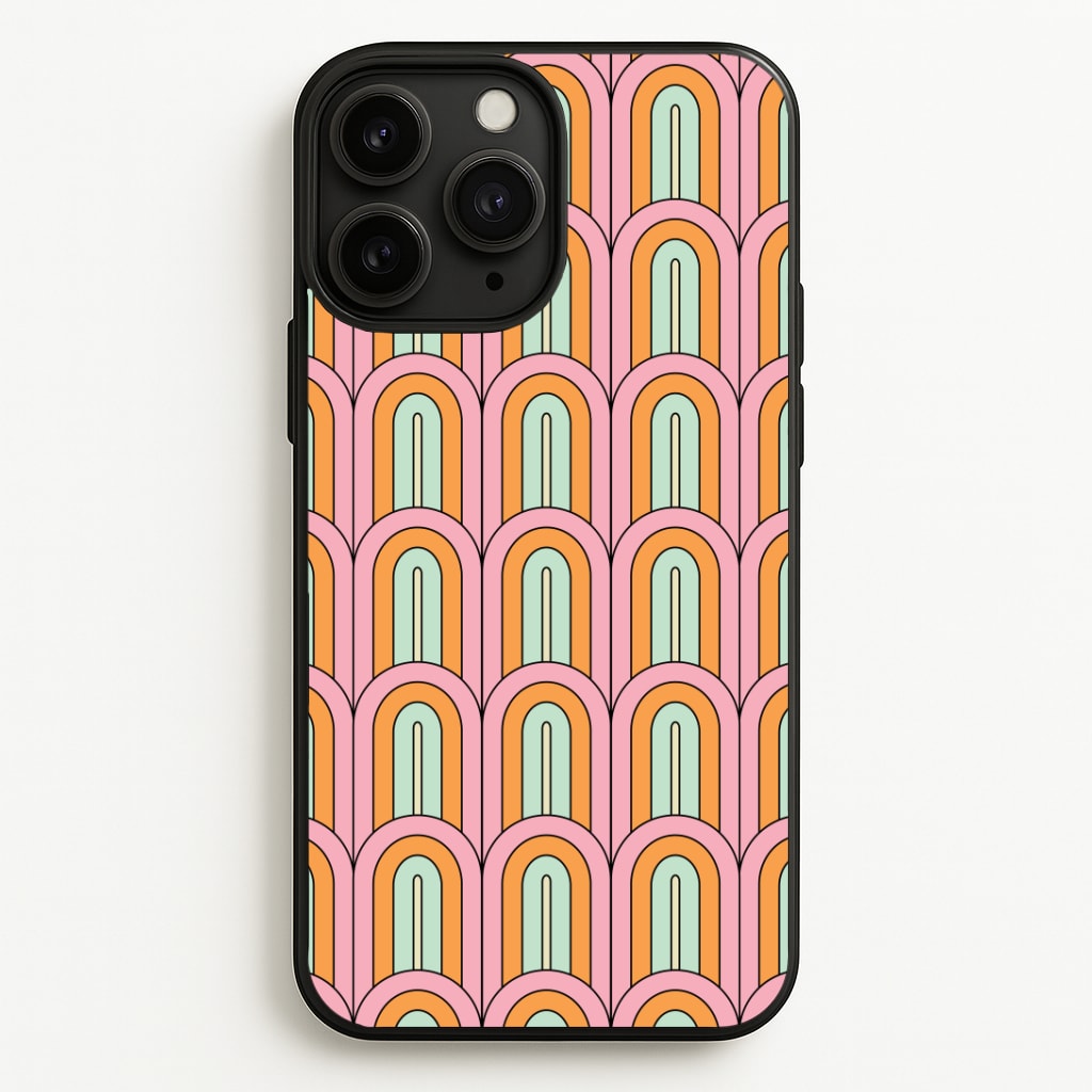 Pastel Retro Arches Pattern Phone Case