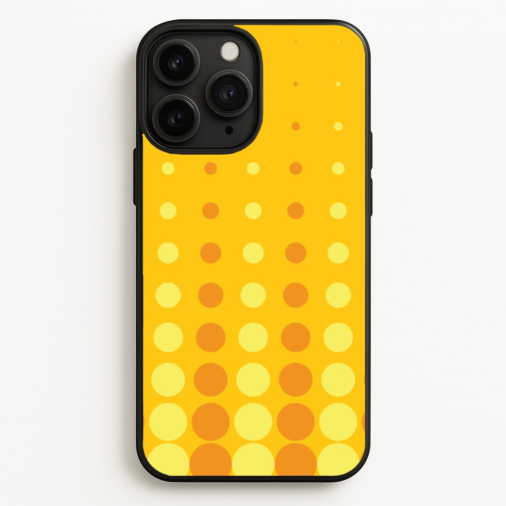 Yellow And Orange Dots Abstract Pattern Phone Case