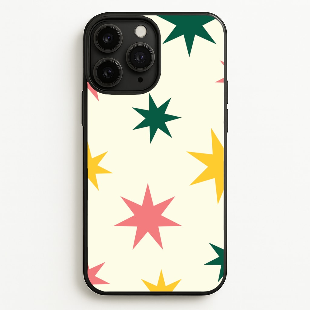 Colourful Christmas Stars Pattern Phone Case