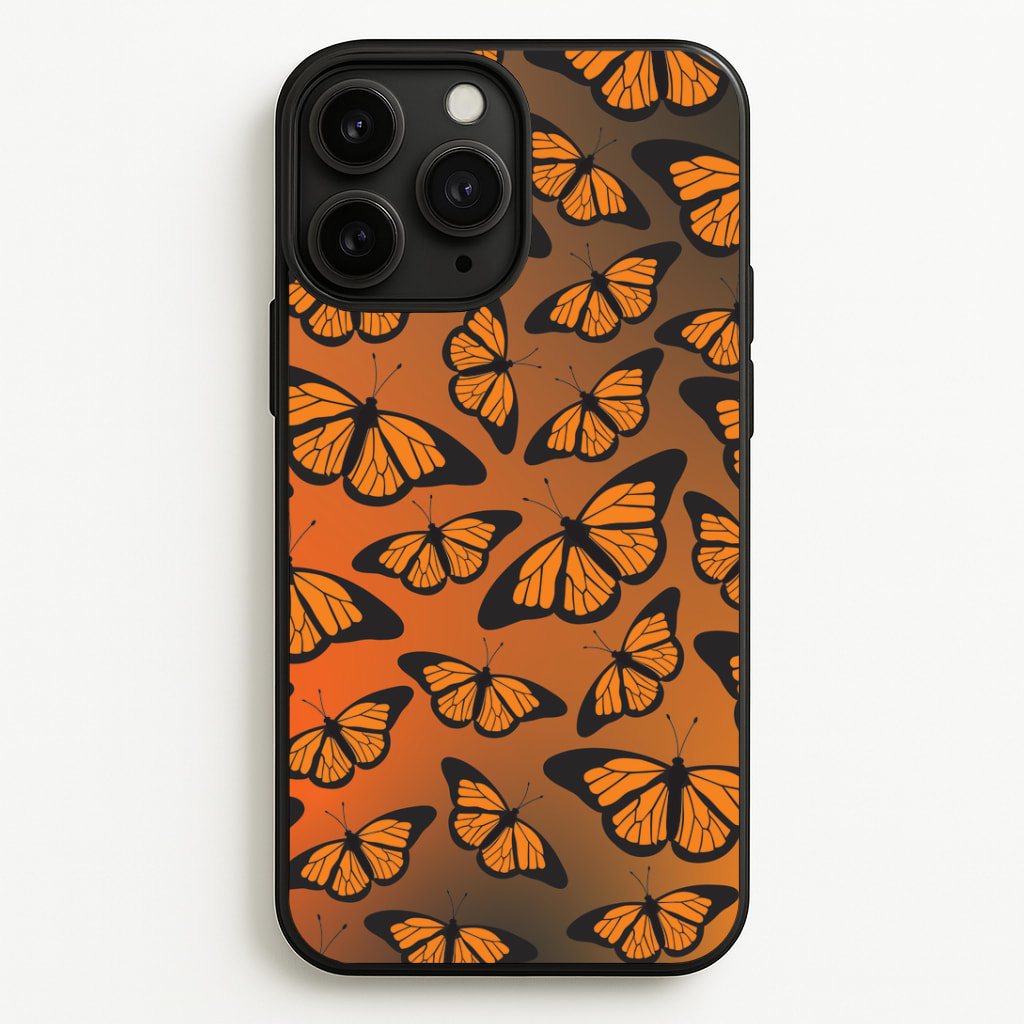 Orange Gradient Butterfly - Butterfly Patterns Phone Case