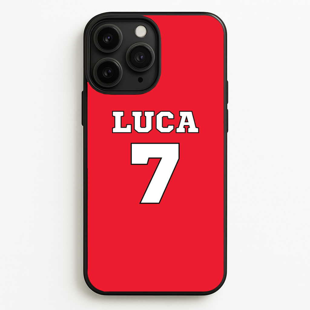 Red - Personalised Football Phone Case
