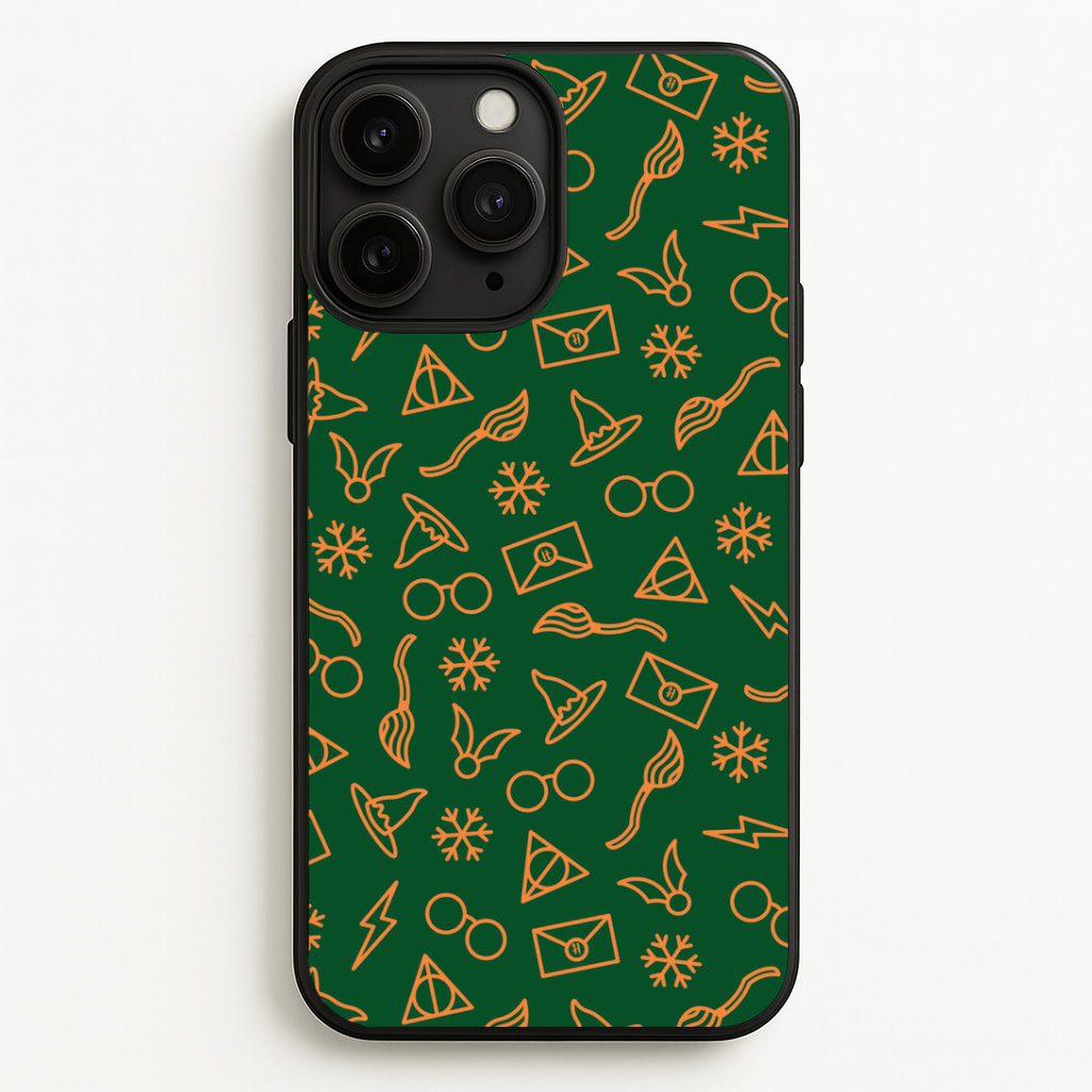 Christmas Wizard Icons Pattern Phone Case