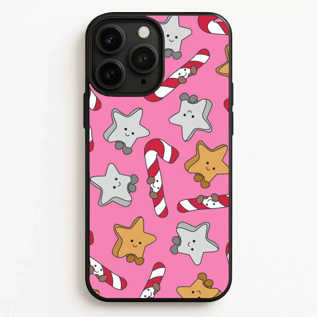 Pink Christmas Plushies Pattern Phone Case