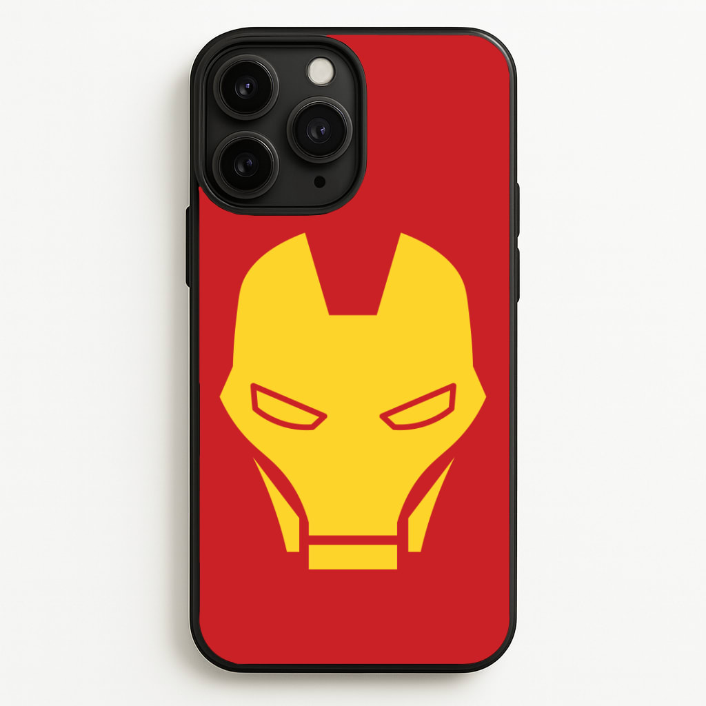 Red Robot Super Hero Face Phone Case