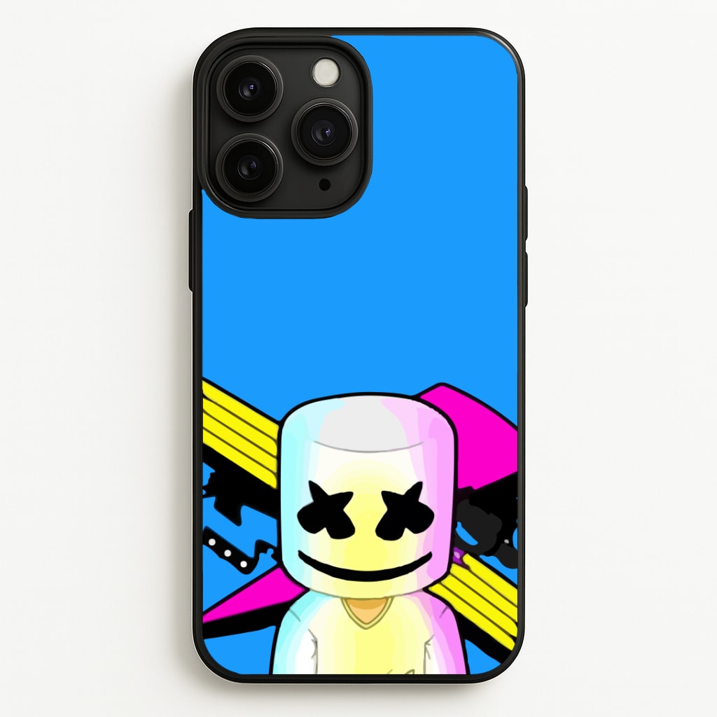 Neon Logo White Helmet DJ Phone Case