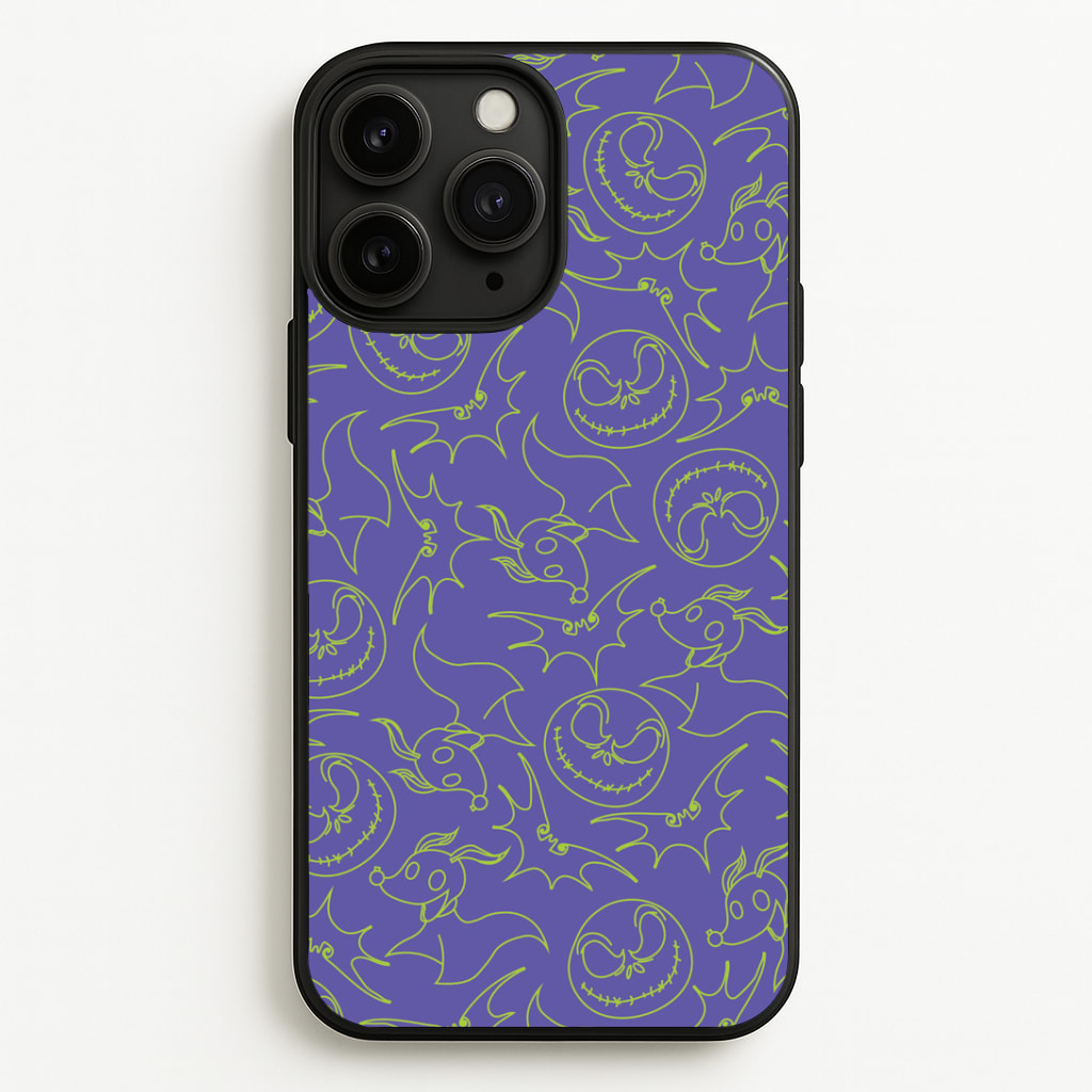 Purple And Green Pattern Phone Case
