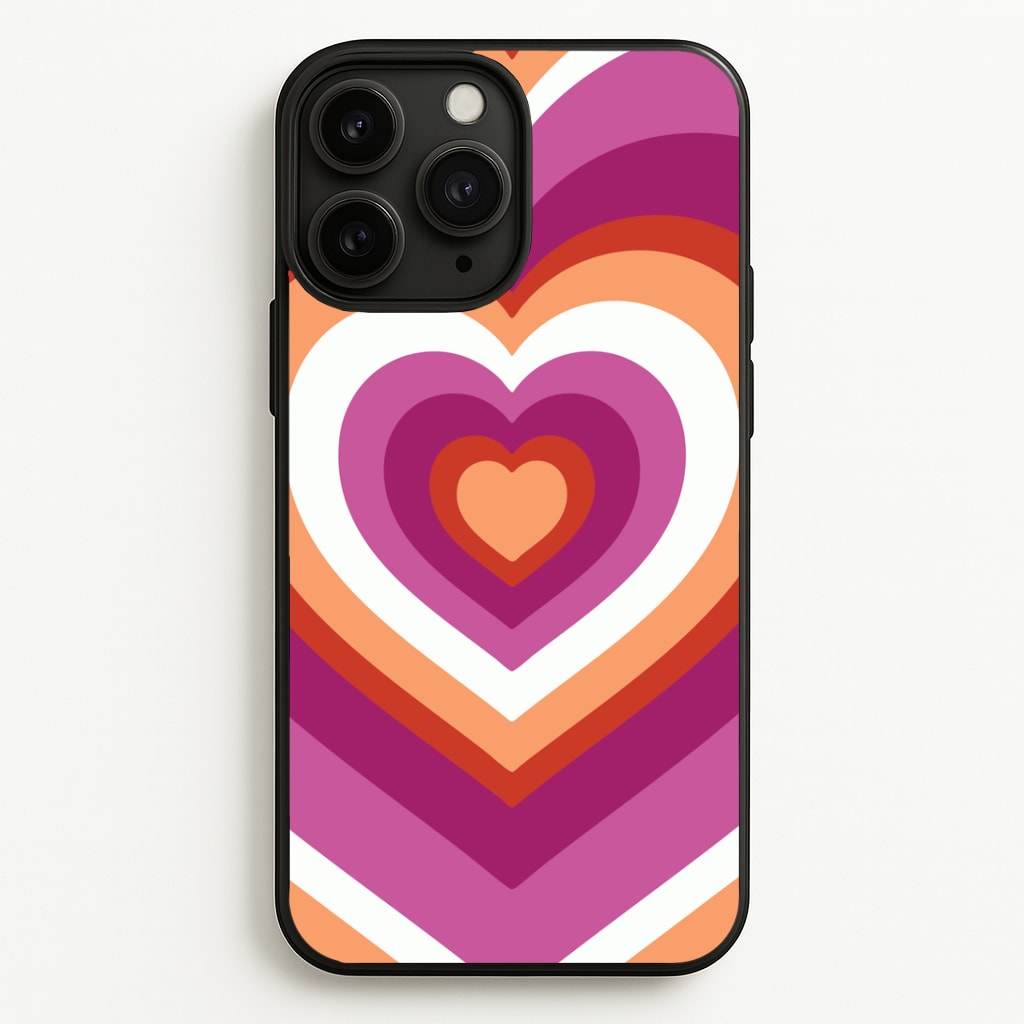 Lesbian Pride Heart Phone Case
