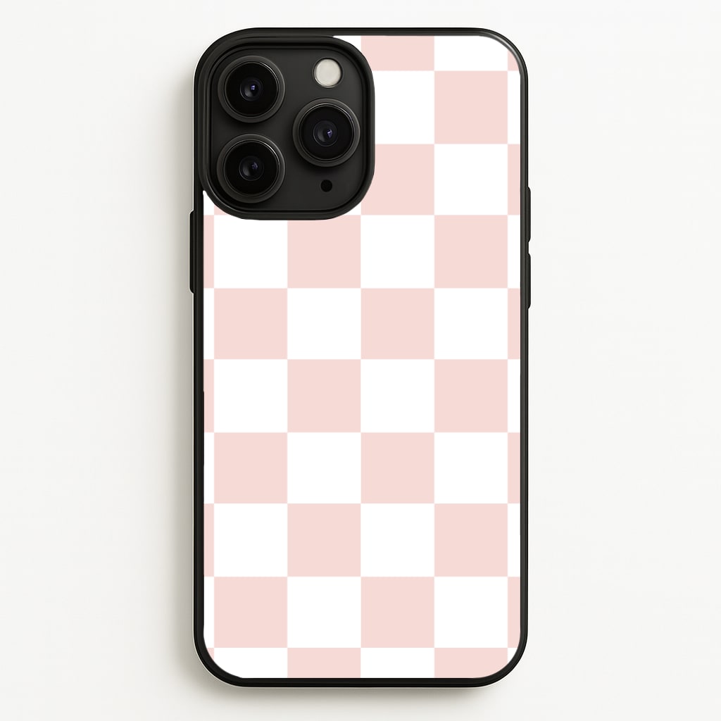 Pink And White Checkers Phone Case