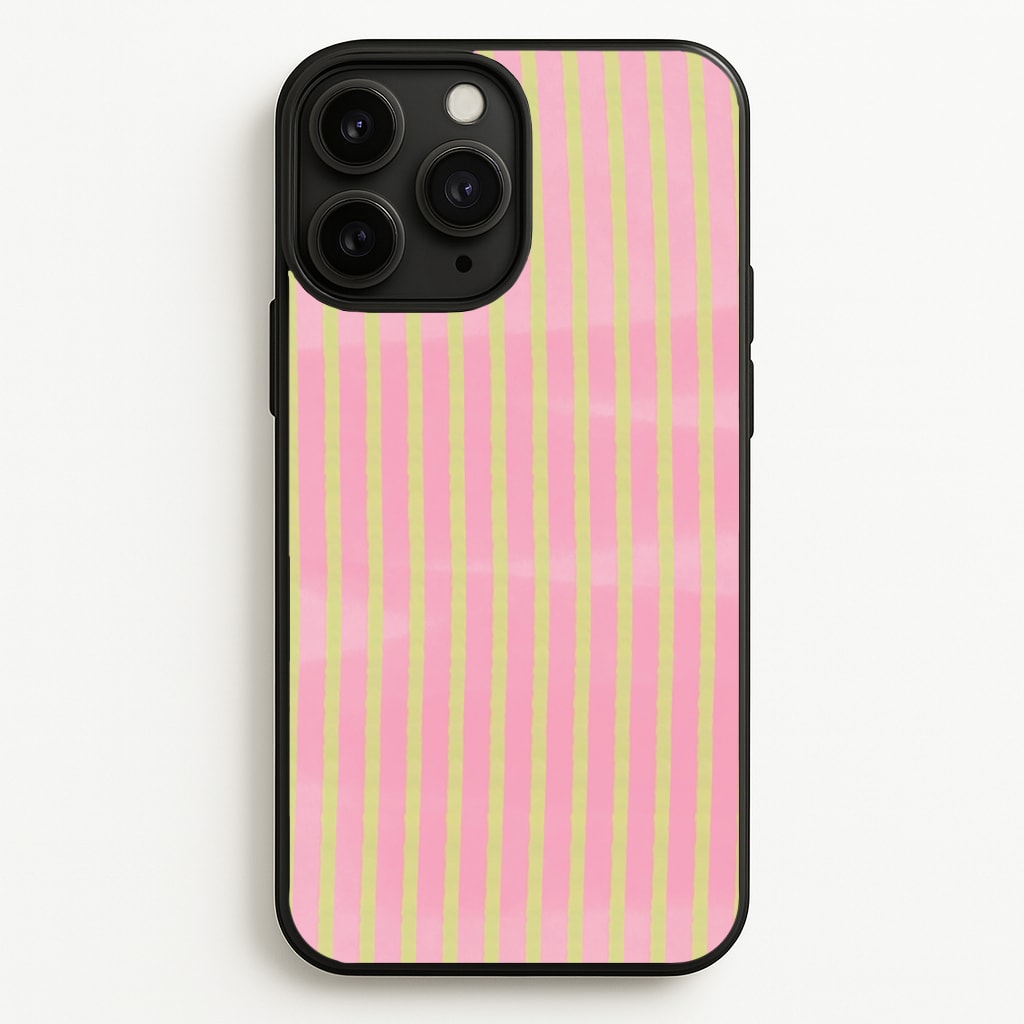 Pink Meadow Stripes Phone Case