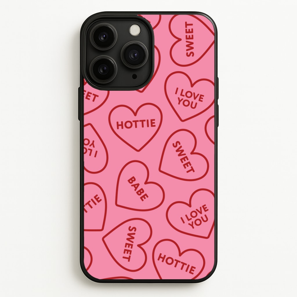 Quote Love Hearts Pattern Phone Case