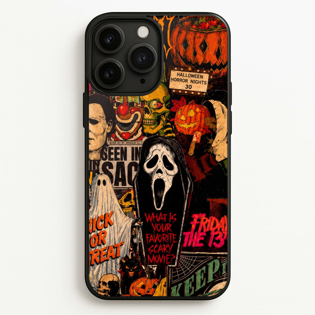 Horror Movie Sticker Collage Phone Case