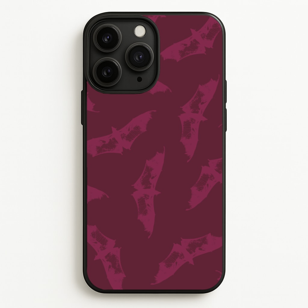 Dark Pink Bats Pattern Phone Case