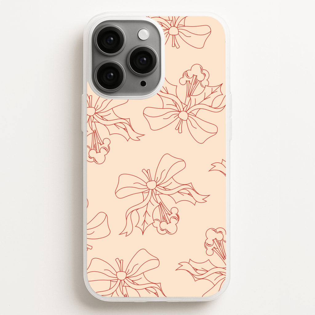 Cartoon Mouse Holly Pattern Phone Case