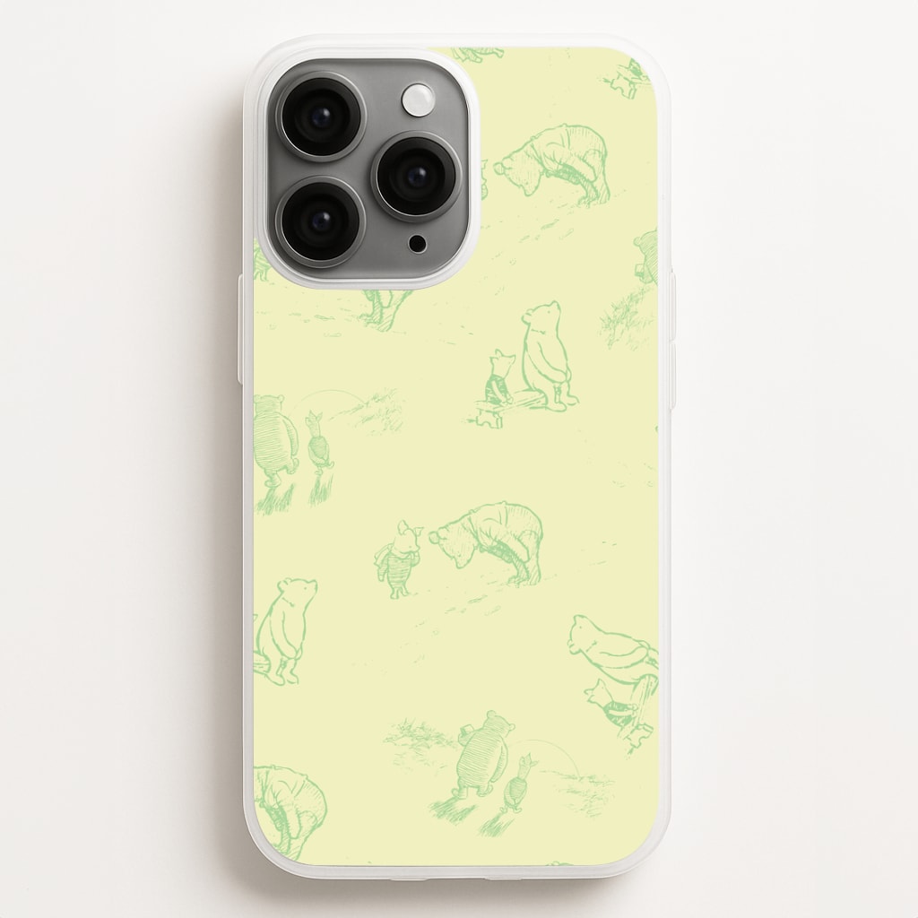 Sketched Winnie Pattern Phone Case