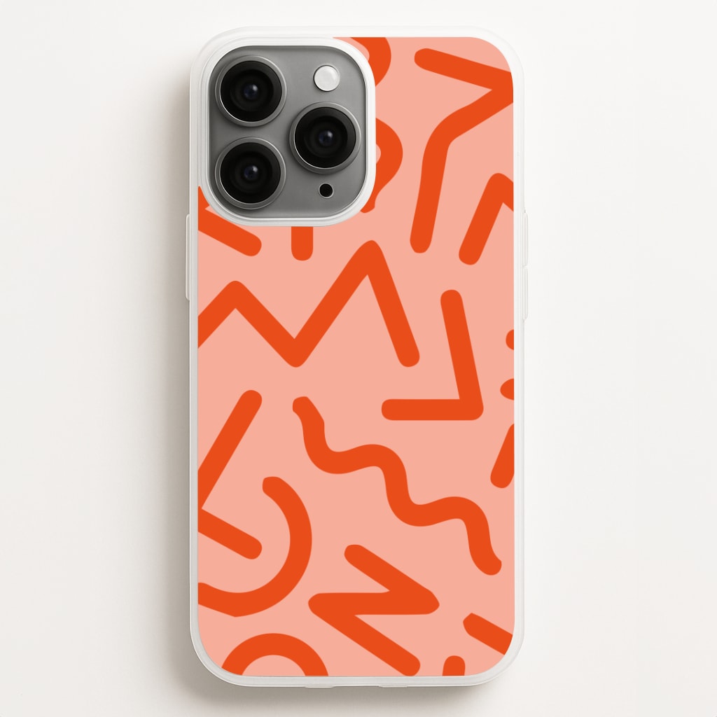 Red Abstract - Eighties Phone Case