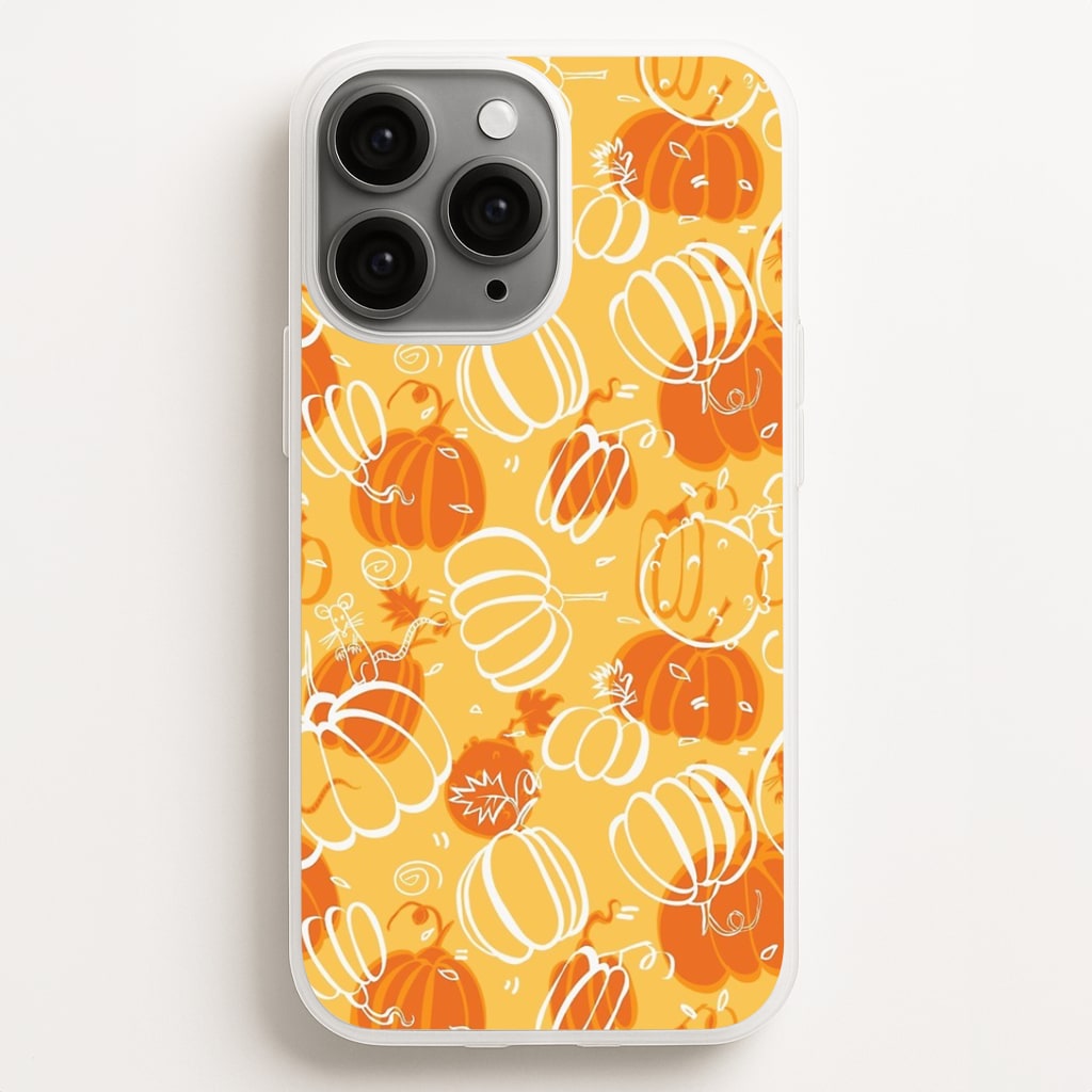 Drawn Pumpkin Pattern Phone Case