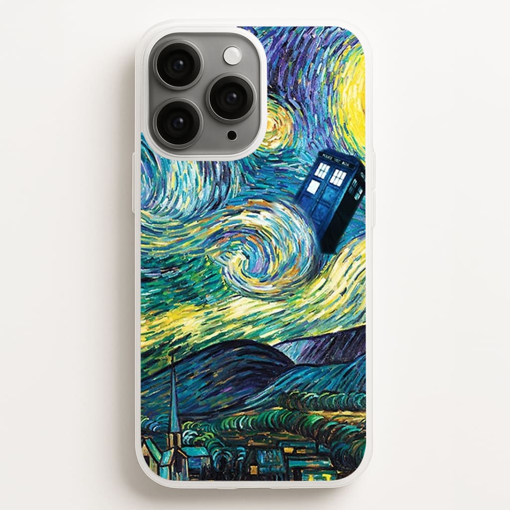 Starry Night Tardis Phone Case