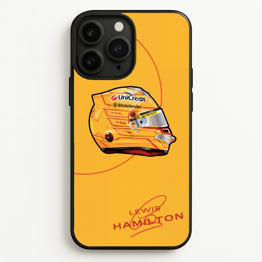 Hamilton Yellow Helmet Phone Case