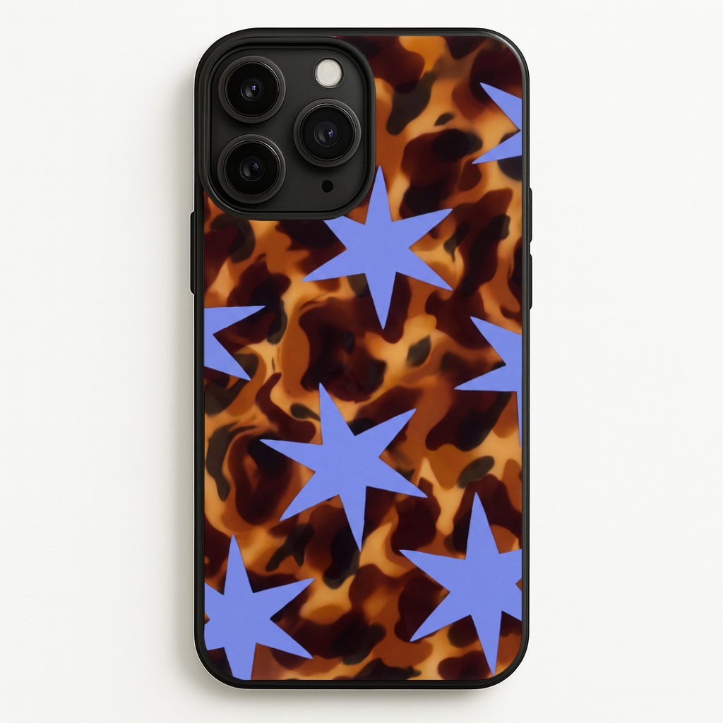 Tortoiseshell Star Scatter - Periwinkle Phone Case