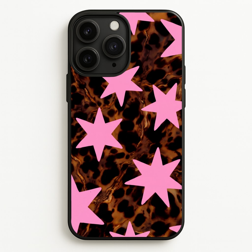 Tortoiseshell Star Scatter - Pink Phone Case
