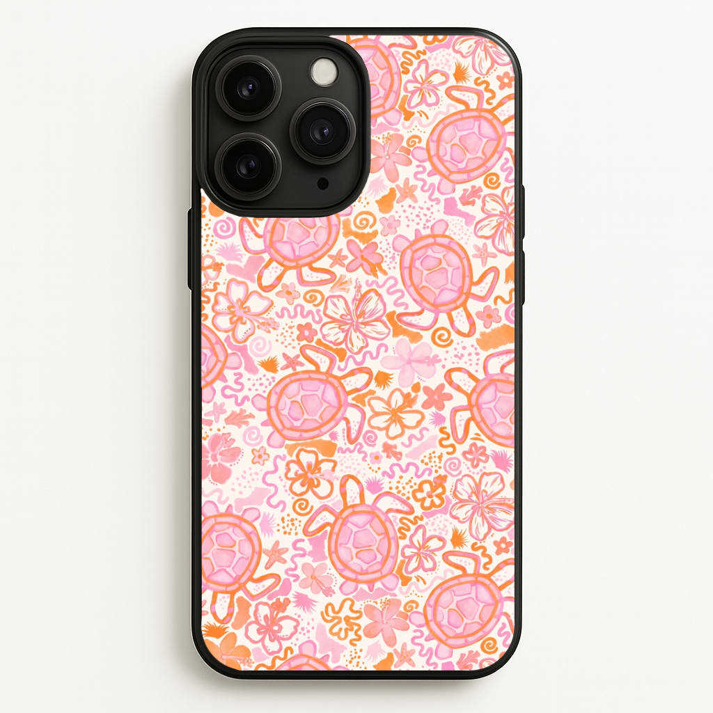Coral Turtle Doodles Phone Case