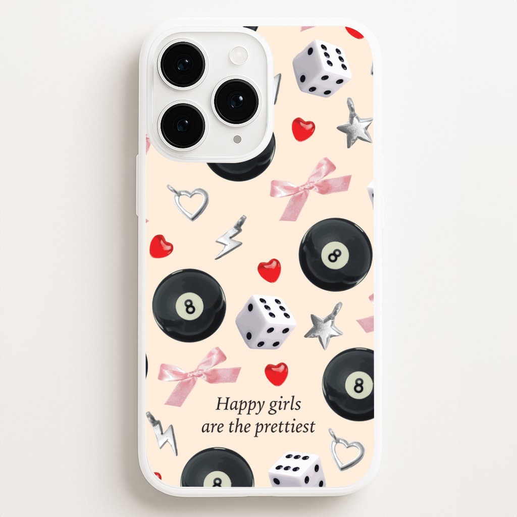 Happy Girls Are The Prettiest Pattern Phone Case