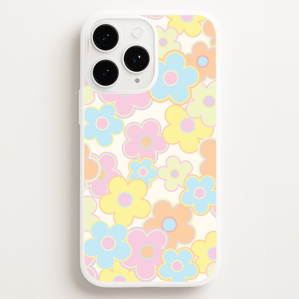 Pastel Abstract Flowers Pattern Phone Case