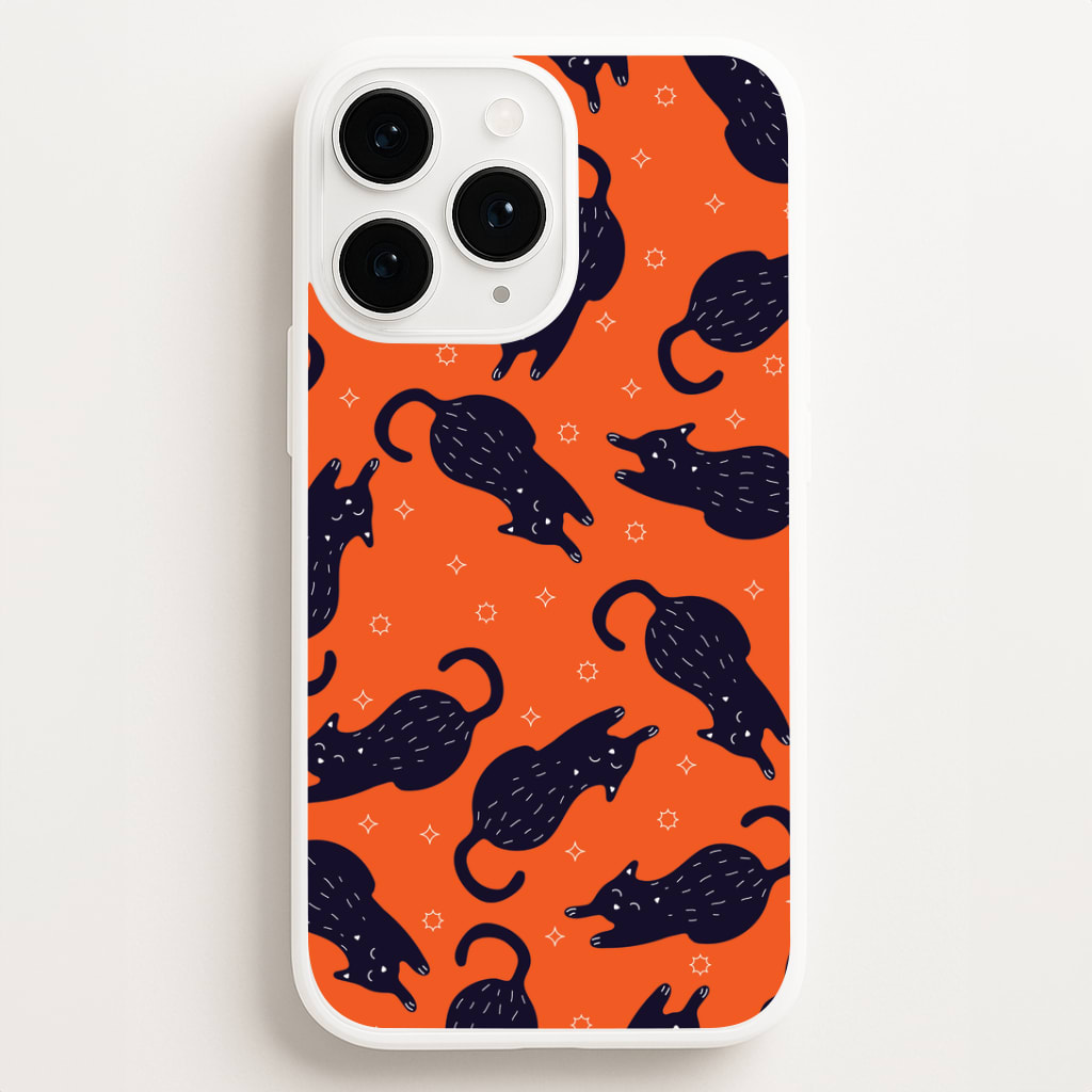 Black Cats And Stars Pattern Phone Case