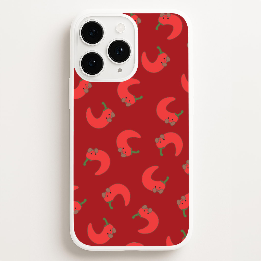 Red Chilli Pattern Phone Case