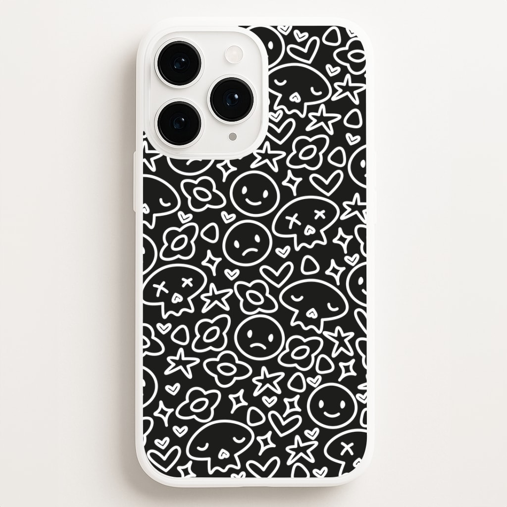 Black Skulls - Skate Aesthetic Phone Case