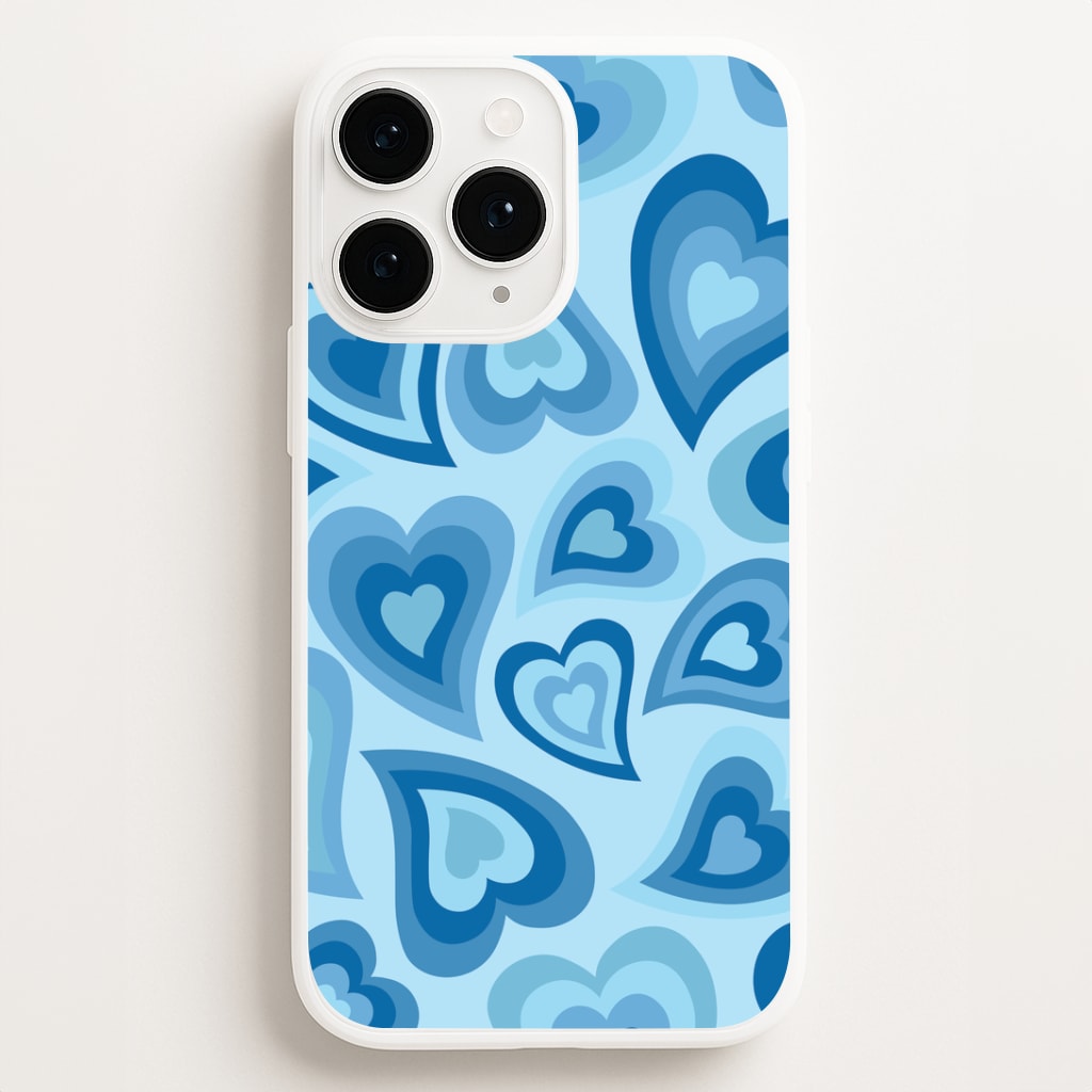 Blue Hearts - Trippy Patterns Phone Case