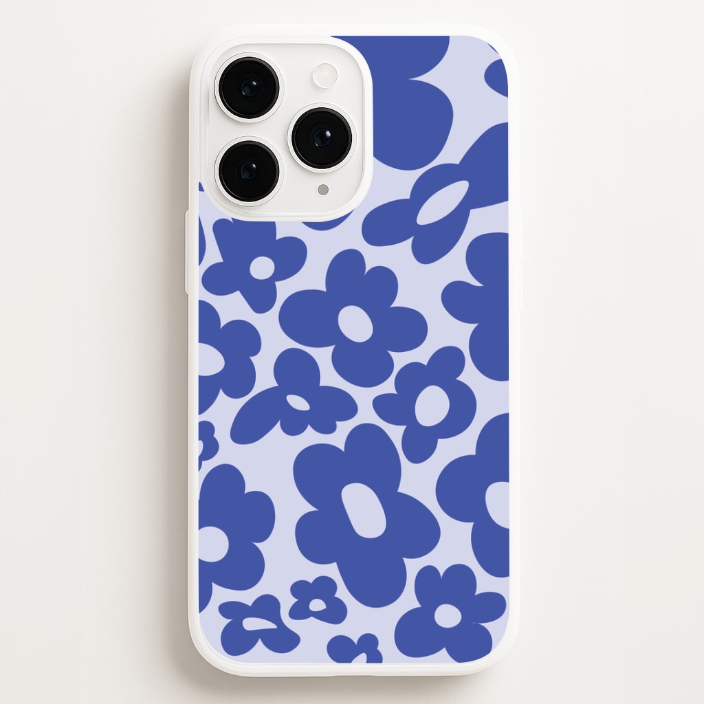 Blue Flowers - Trippy Patterns Phone Case