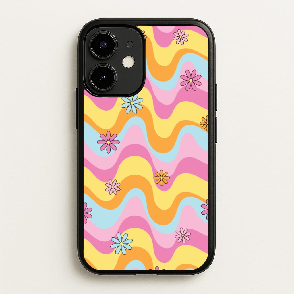 Summer Waves Retro Pattern Phone Case