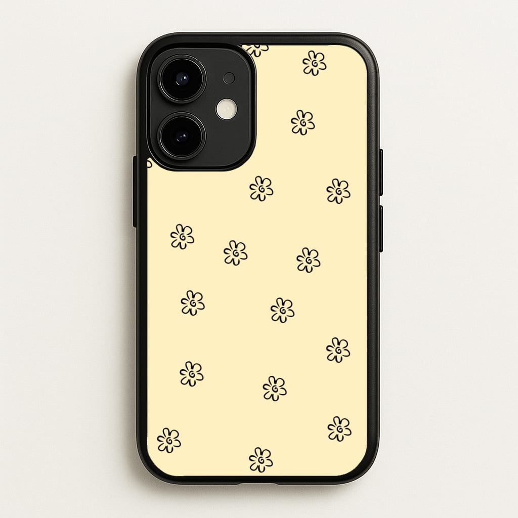 Detail Flower Pattern - Yellow Phone Case