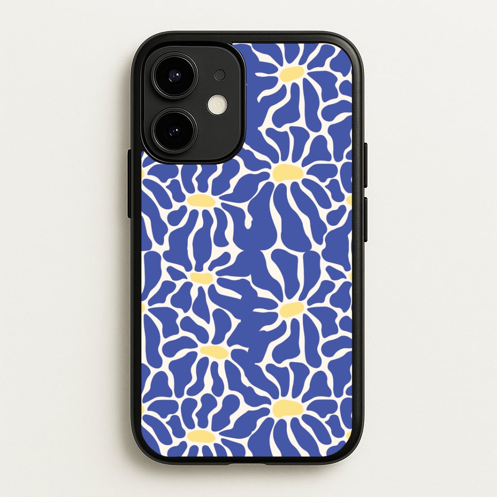 Dark Blue Flowers - Summer Phone Case