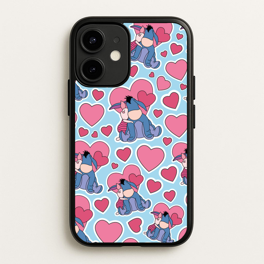 Donkey and Pig Pattern Valentine's Phone Case